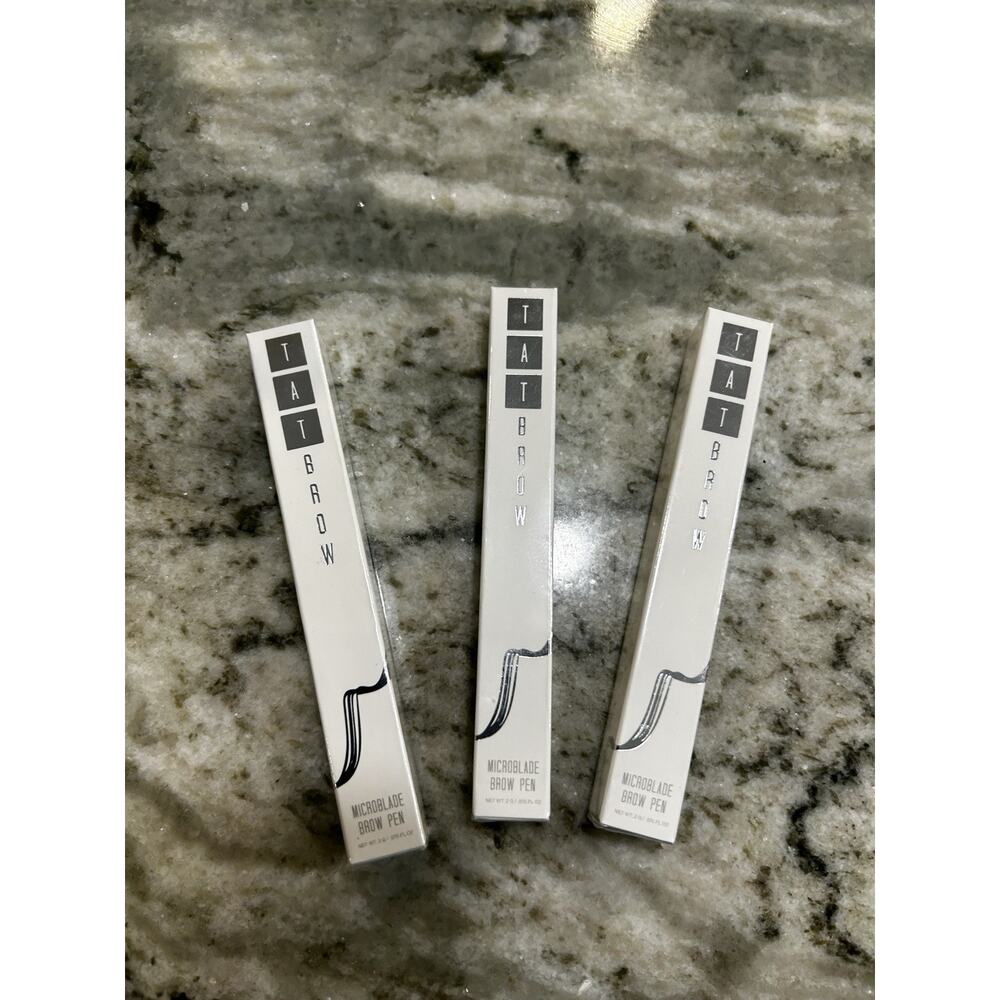 Lot of 3 Tat Brow Microblade Brow Pen Waterproof - Auburn NEW